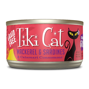 Tiki Makaha Luau Mackerel & Sardine In Calamari Canned Cat Food  Tiki Cat, tiki dog, Tiki, Makaha, Luau, Mackerel, Sardine, Calamari, Canned, Cat Food 